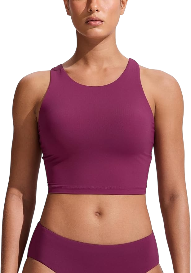 CRZ YOGA padded high neck racerback bikini